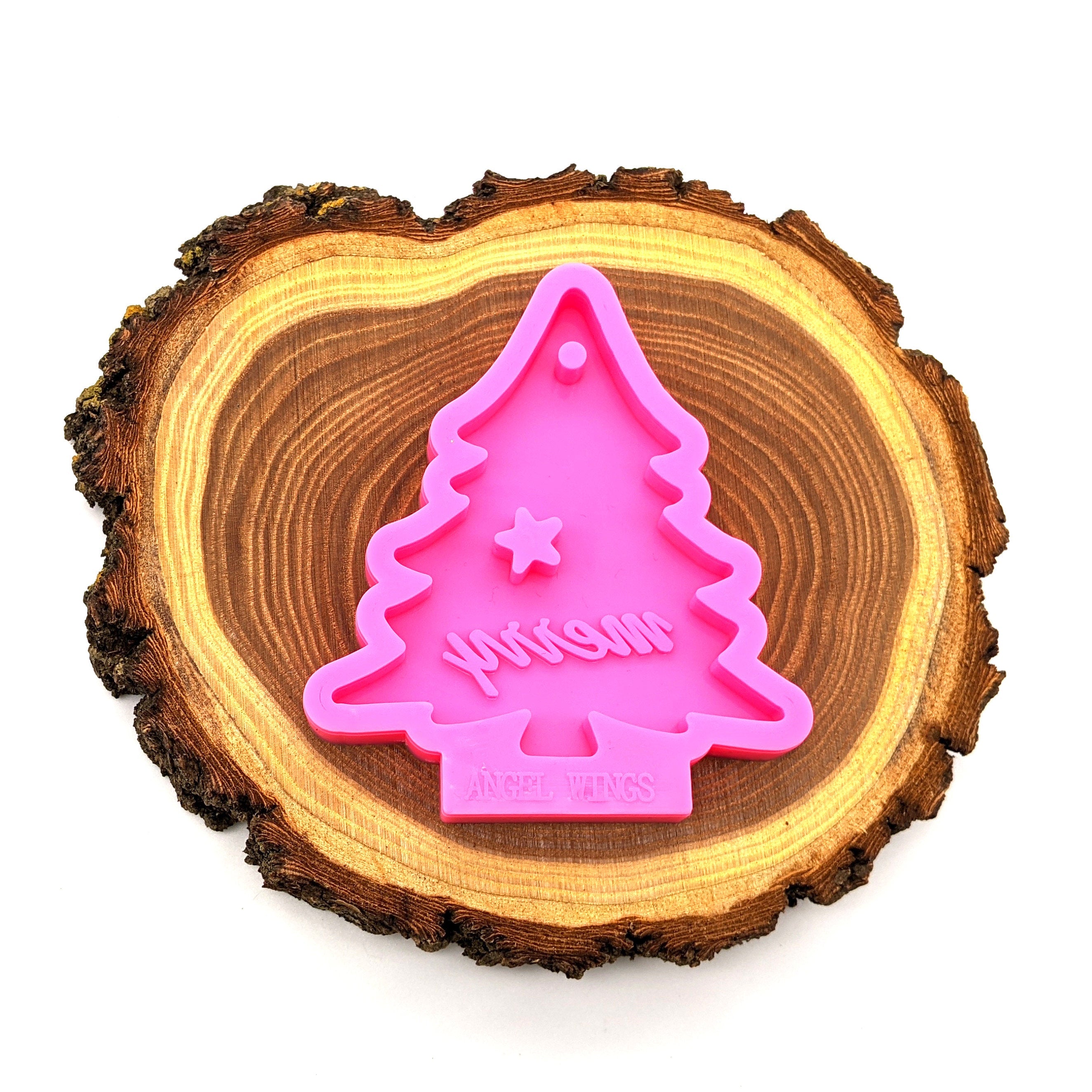 Merry Tree Christmas Ornament Shiny Silicone Mold