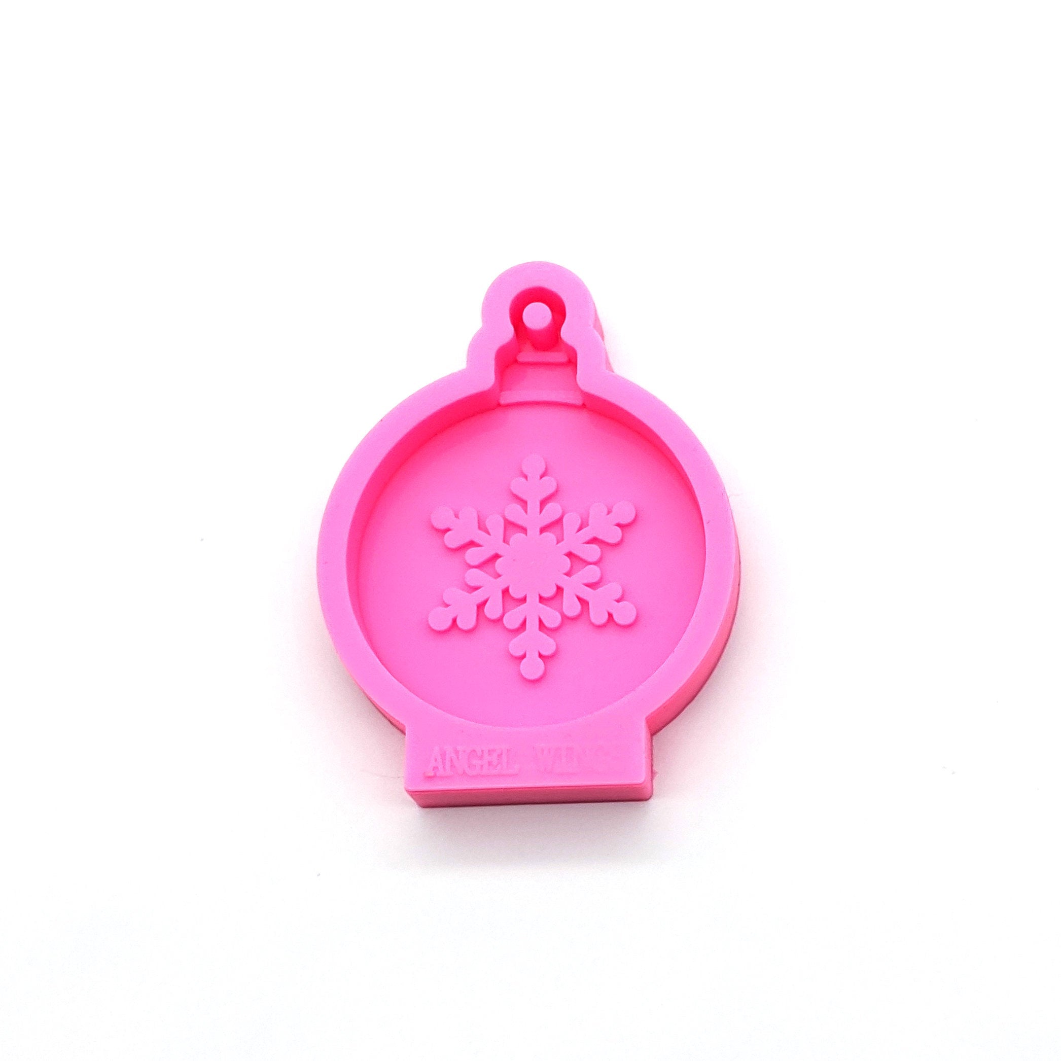 Ornament with Snowflake Shiny Silicone Mold