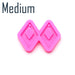 Square Diamond Cutout Shiny Silicone Mold for Epoxy Resin Earrings - Jewelry Making - Ornament Silicone Mold