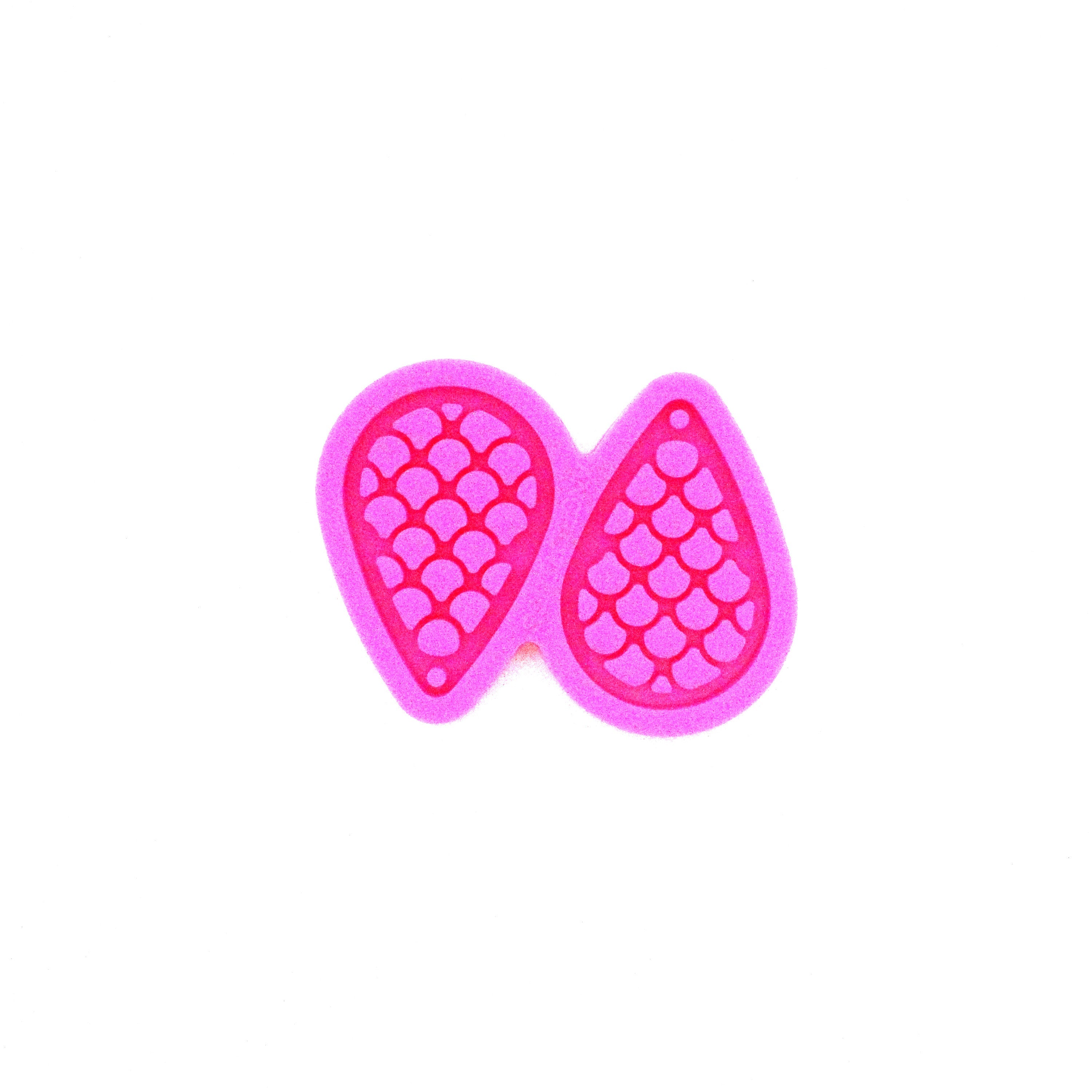 Mermaid Scale Teardrop Earring Shiny Silicone Mold for Epoxy Resin Jewelry Making Silicone Mold