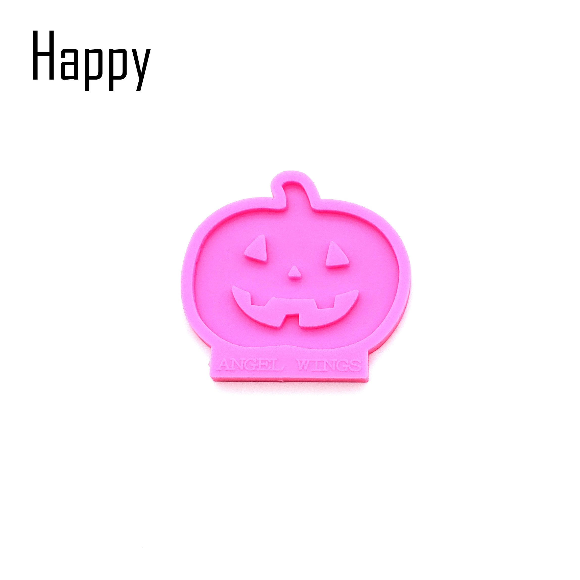 Jack-O-Lantern - Pumpkin - Shiny Silicone Mold for Epoxy Resin Keychain - Jewelry Making - Ornament Silicone Mold