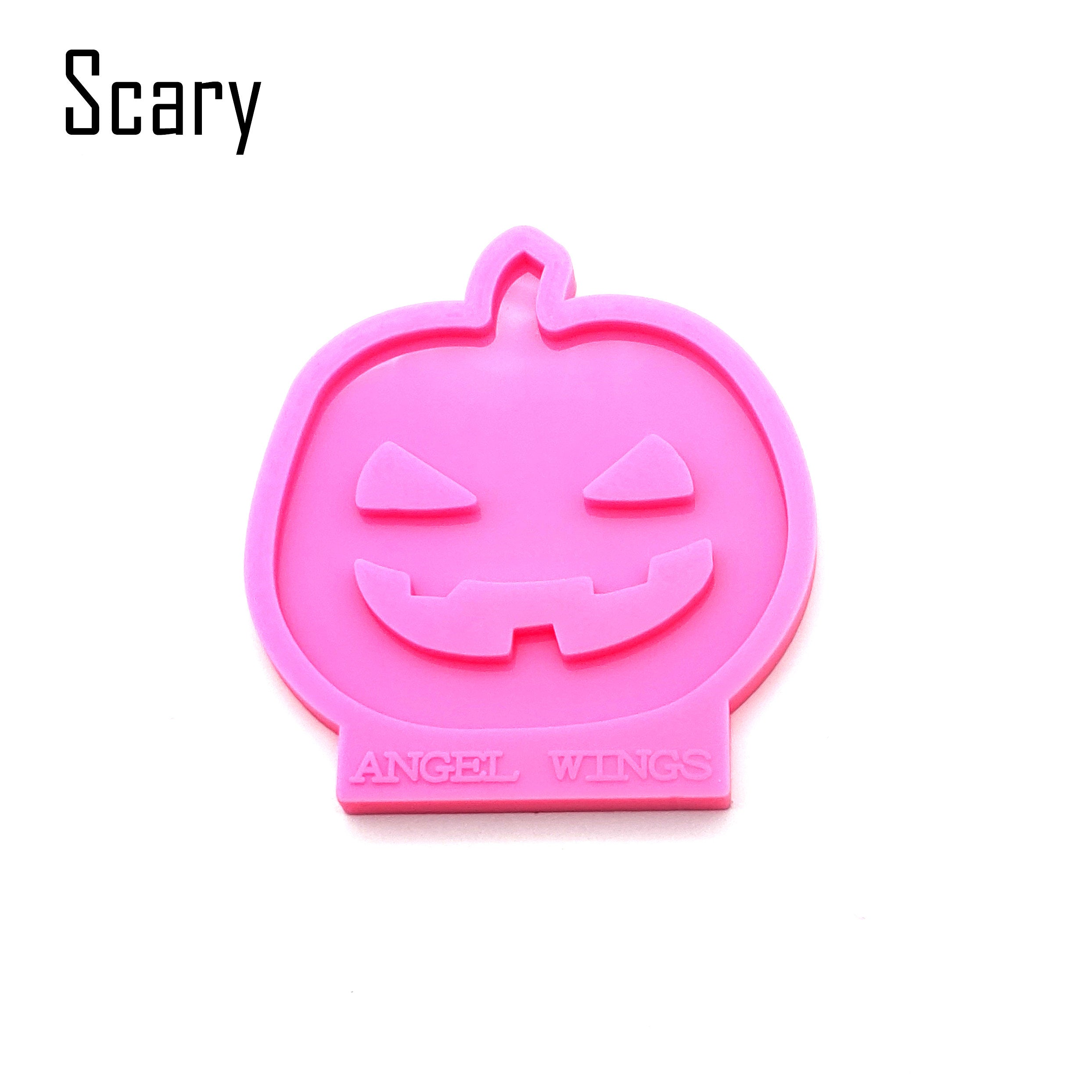 Jack-O-Lantern - Pumpkin - Shiny Silicone Mold for Epoxy Resin Keychain - Jewelry Making - Ornament Silicone Mold
