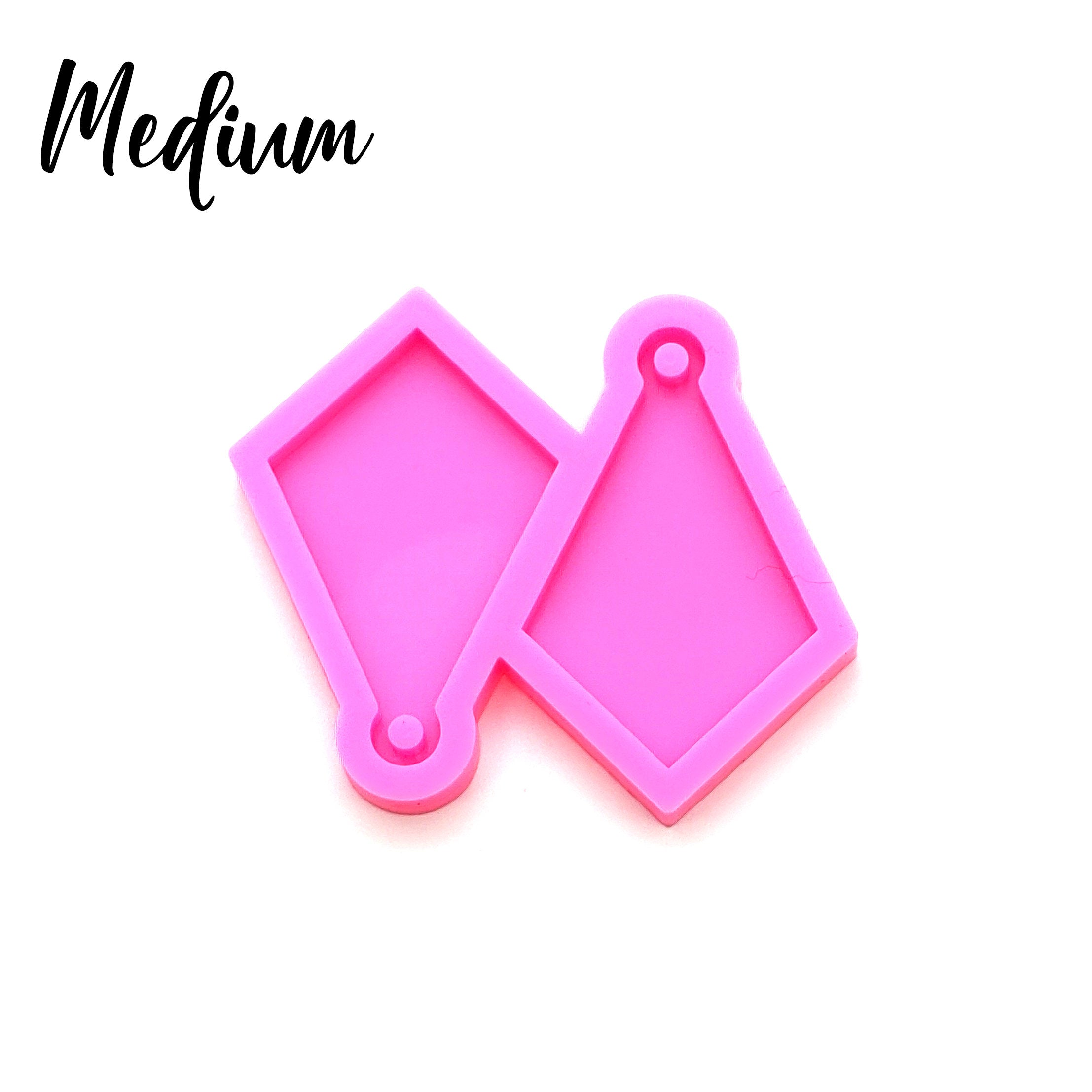 Diamond Earring Shiny Silicone Mold for Epoxy Resin Keychain - Jewelry Making - Ornament Silicone Mold