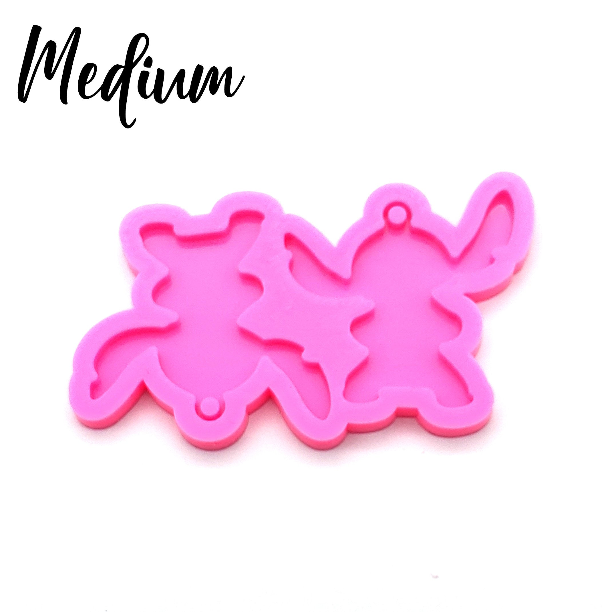 Alien Earring Keychain Shiny Silicone Mold for Epoxy Resin Keychain - Jewelry Making - Ornament Silicone Mold