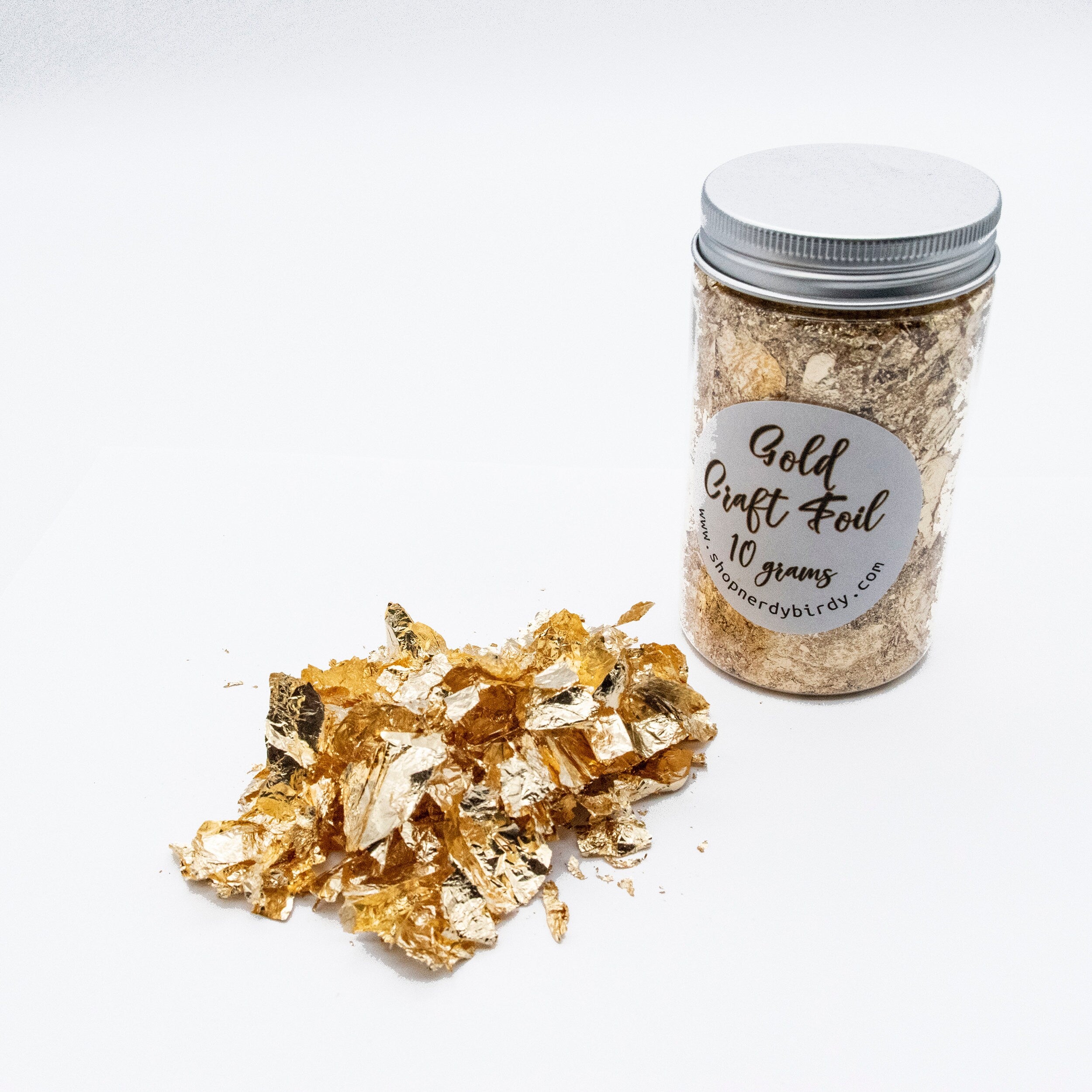 Gold, Silver, and Rose Gold Foil Flakes for Nail Art & Craft Foil