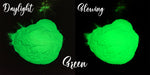 Green Glow in the Dark - Green in Daylight - Pigment Powder