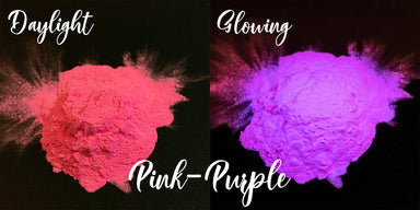 Purple Glow in the Dark - Pink in Daylight - Pigment Powder