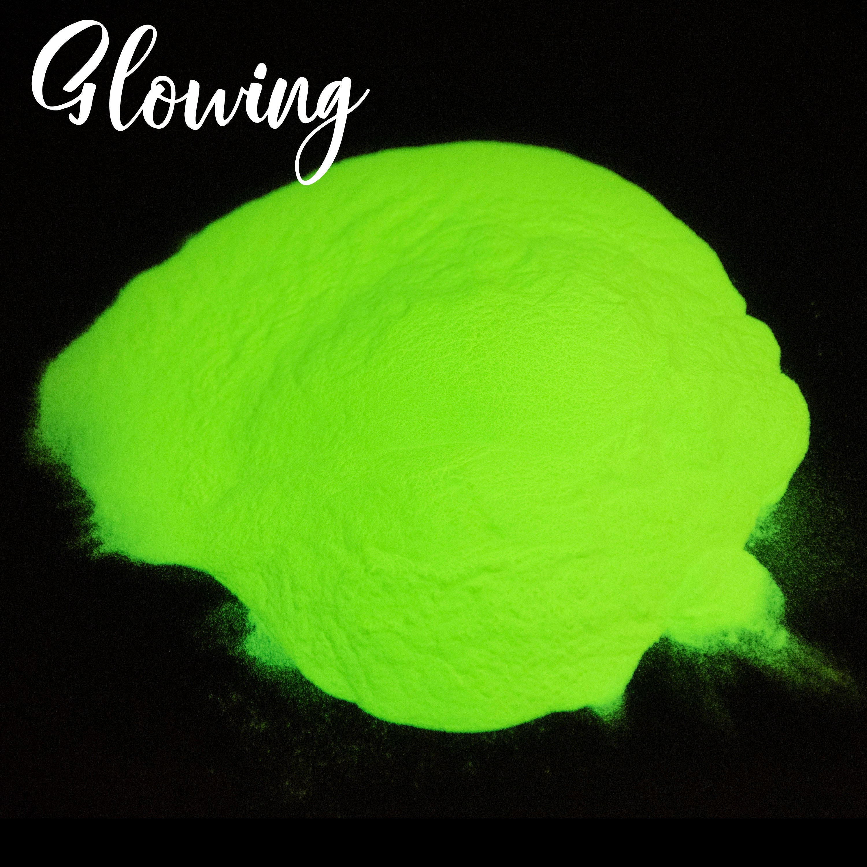 Green Glow in the Dark - Yellow in Daylight - Pigment Powder