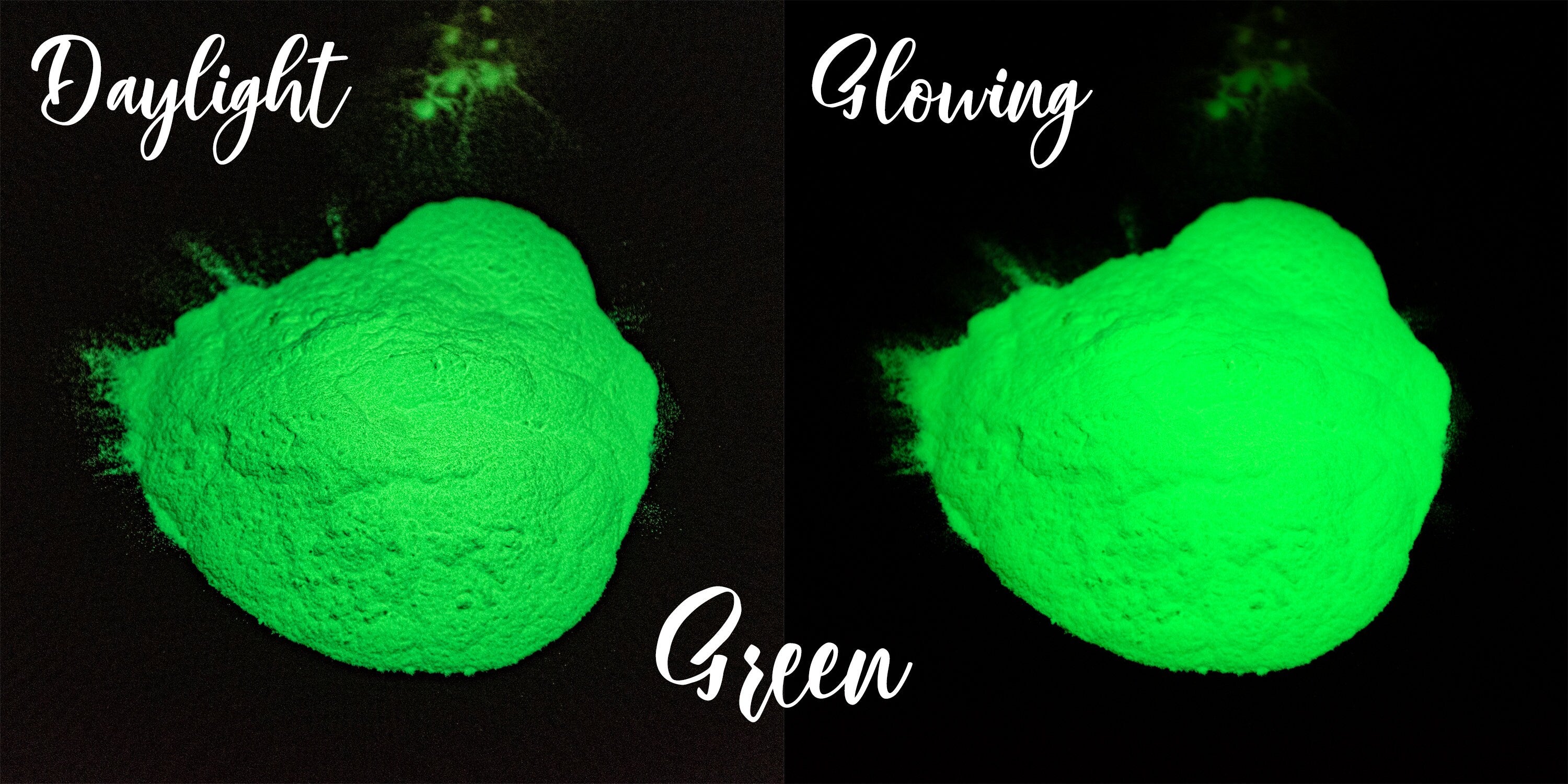 Glow in the Dark - Colored in Daylight - Pigment Powder Combo Pack for Epoxy Crafts