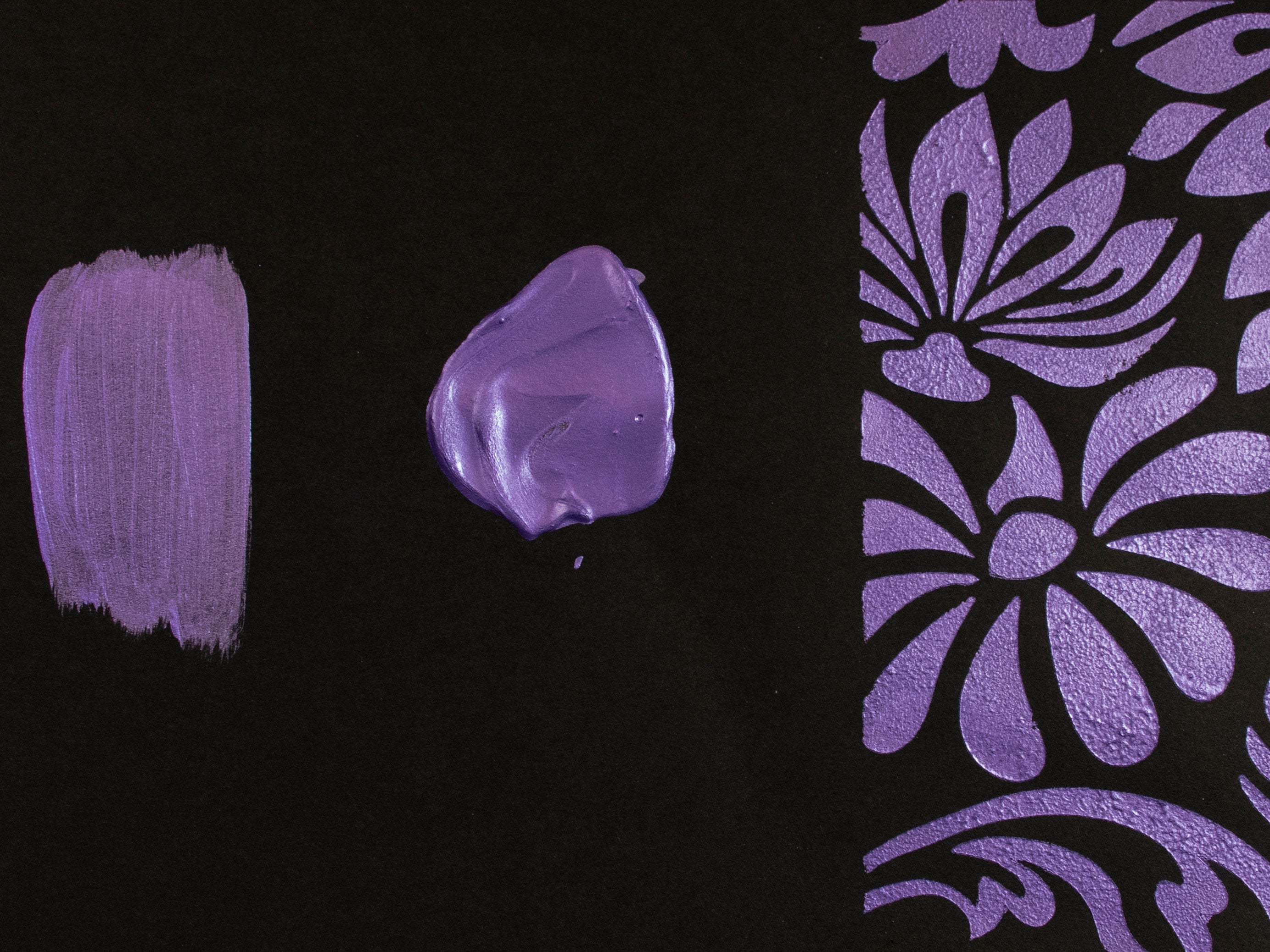 Violet Pearlescent Color Goop Acrylic High Viscosity Paint for Papercraft, Painting, Stencil