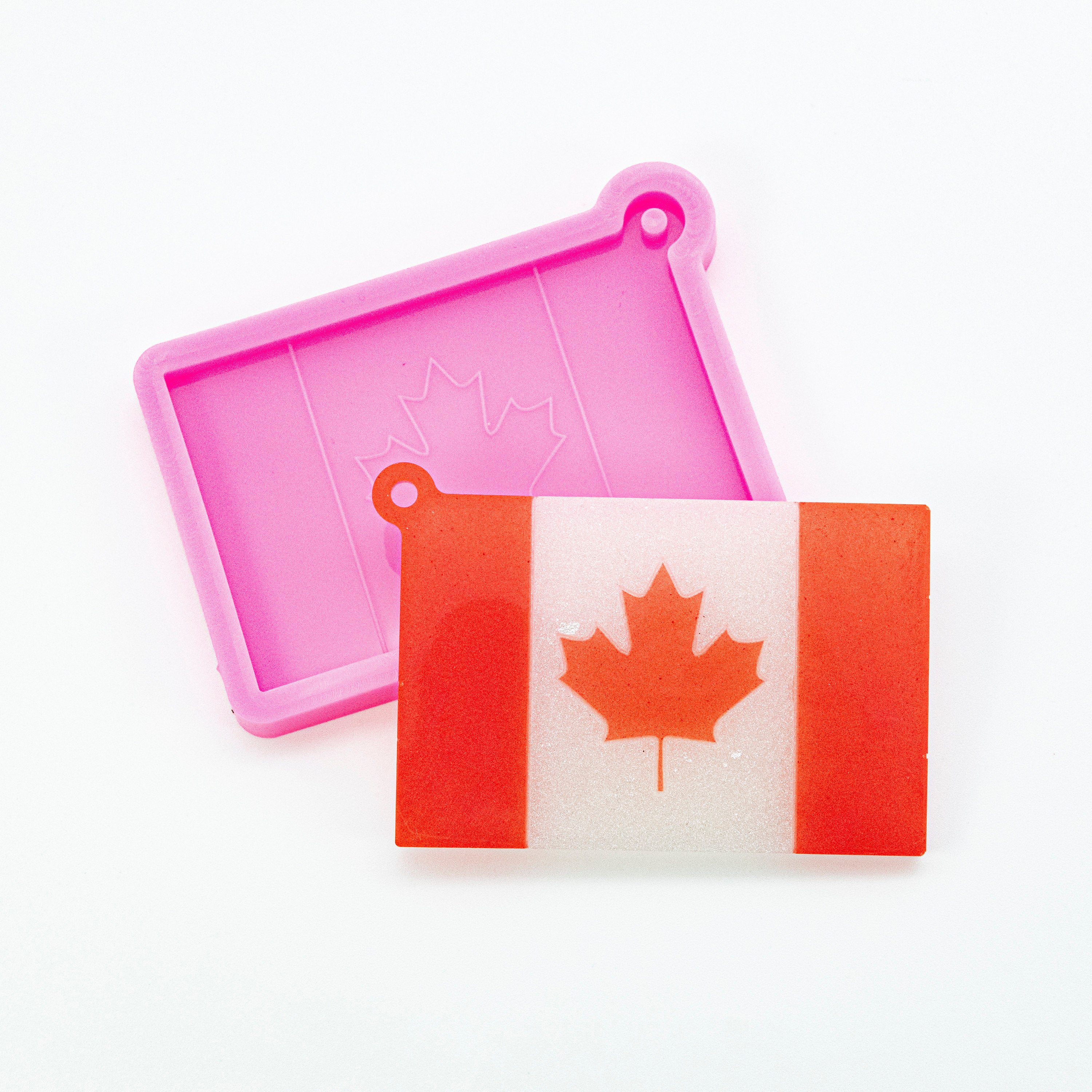 Canada Flag Shiny Silicone Mold for Epoxy Resin Jewelry Making