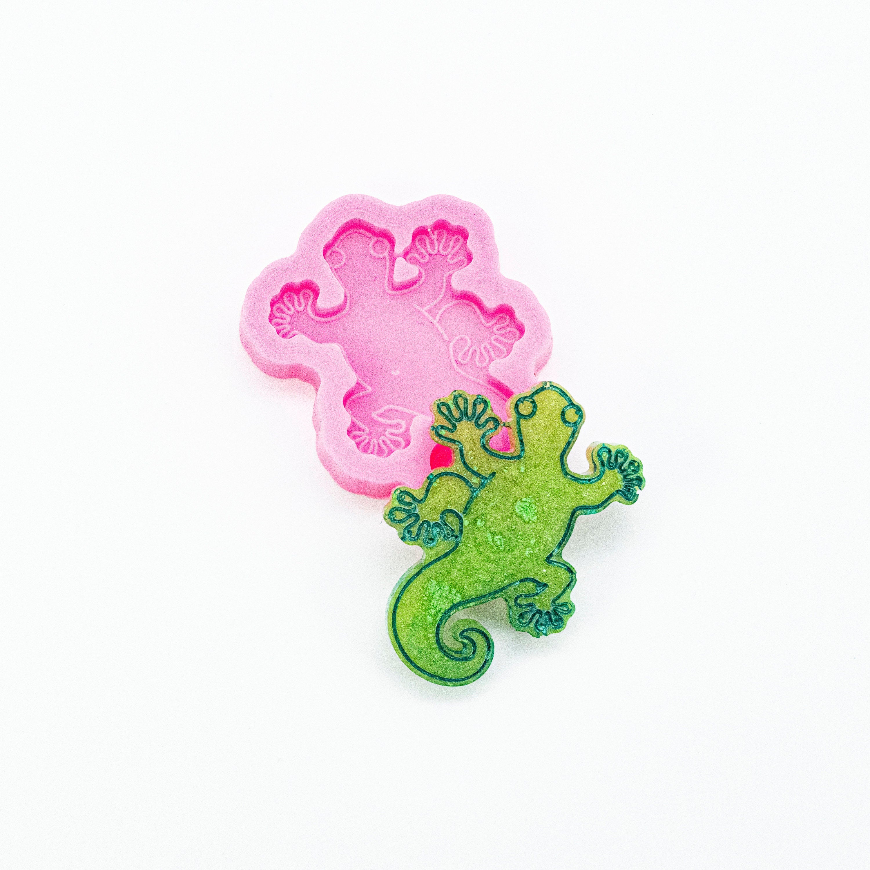 Lizard Shiny Silicone Mold for Epoxy Resin Keychain - Jewelry Making - Ornament Silicone Mold