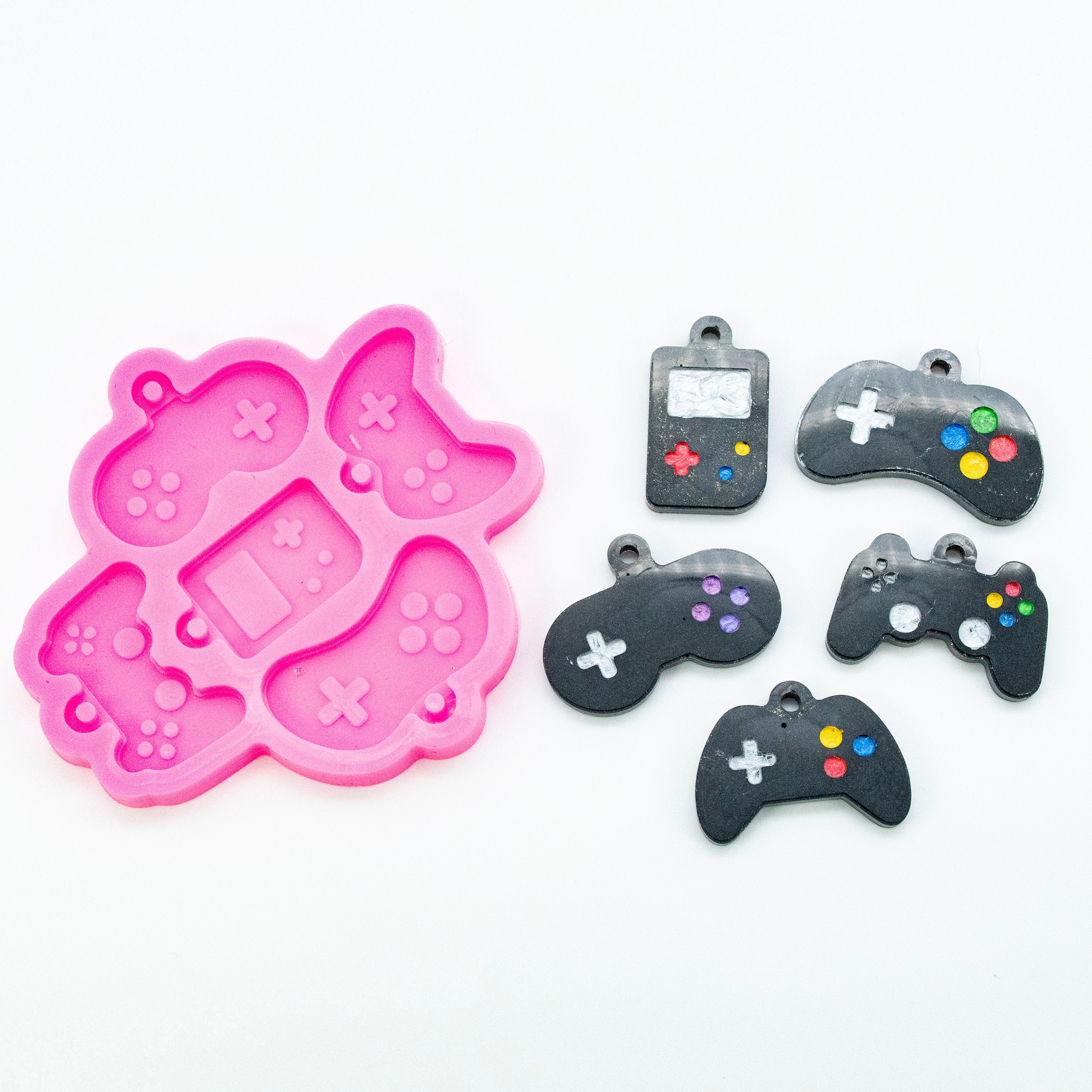 Gaming Controller Shiny Silicone Mold for Epoxy Resin Keychain - Jewelry Making - Ornament Silicone Mold