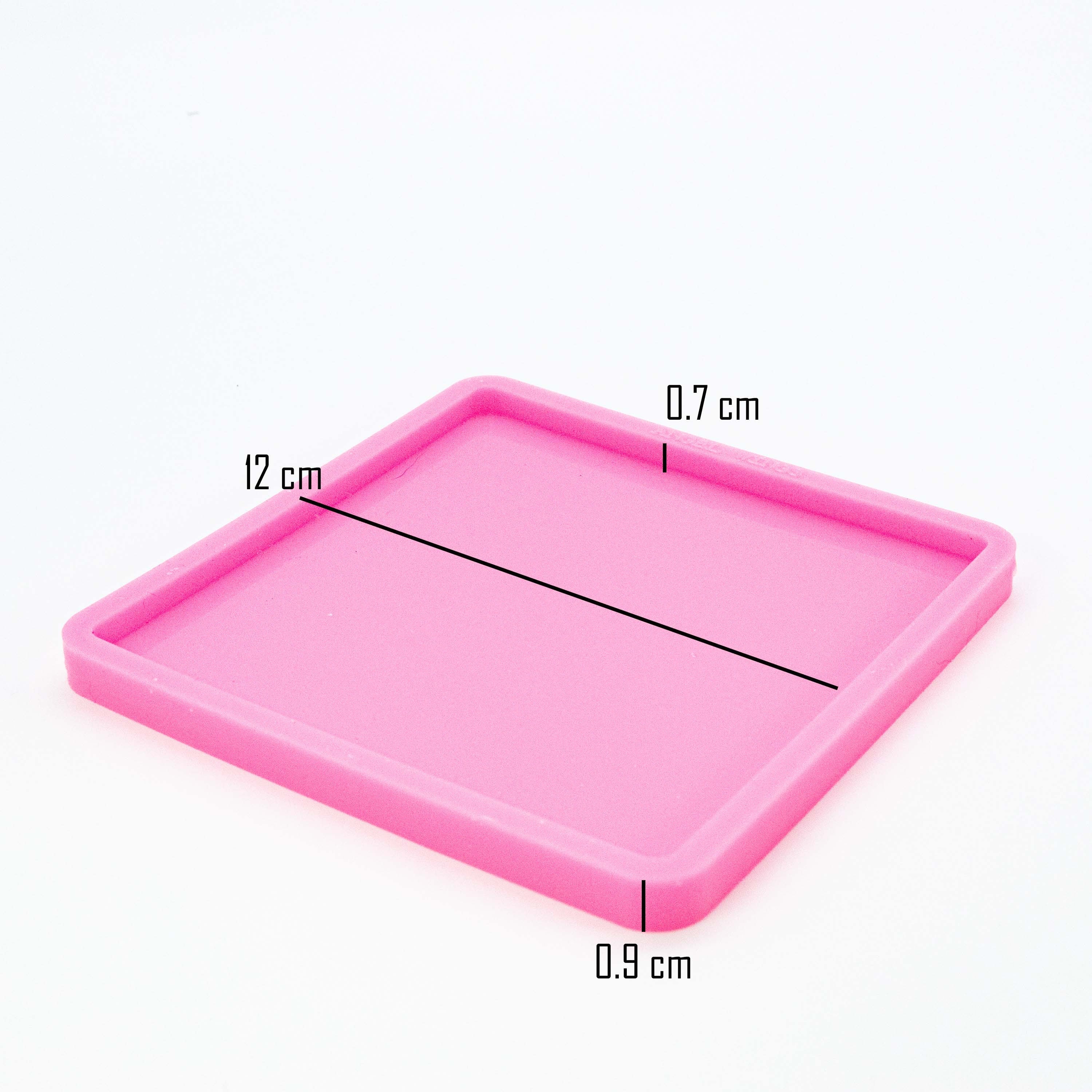Large Square Coaster - Wall Decor - Shiny Silicone Mold for Epoxy Resin Jewelry Making
