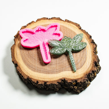 Dragonfly Shiny Silicone Mold for Epoxy Resin Keychain - Jewelry Making - Ornament Silicone Mold