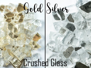 Crushed Glass in 10 - 13 mm Pieces for use in Artwork, Epoxy, Resin, Vase Fillers, Weddings, Table Scatter, Fire Pits and other projects