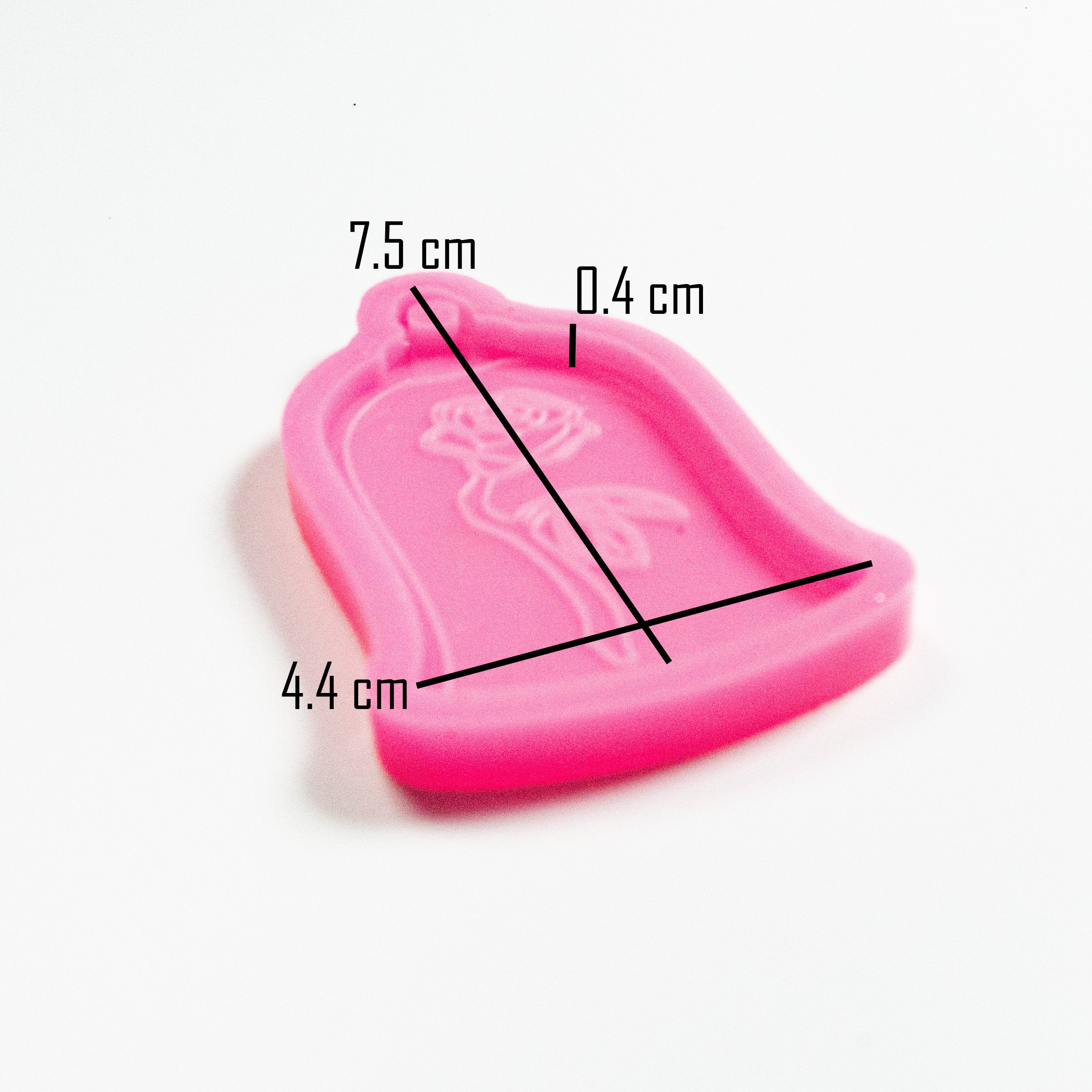 Enchanted Rose Shiny Silicone Mold for Epoxy Resin Keychain - Jewelry Making - Ornament Silicone Mold