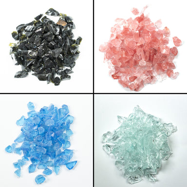 Crushed Glass in 6 - 9 mm for use in Artwork, Epoxy, Resin, Vase Fillers, Weddings, Table Scatter, Fire Pits and many other projects