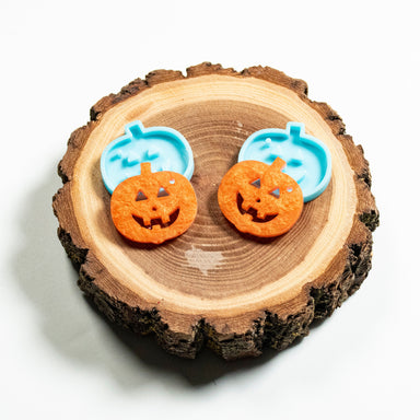 Jack-O-Lantern Earring Shiny Silicone Mold for Epoxy Resin Keychain - Jewelry Making - Ornament Silicone Mold